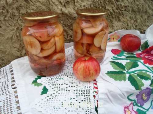 Яблоки в сиропе на зиму дольками